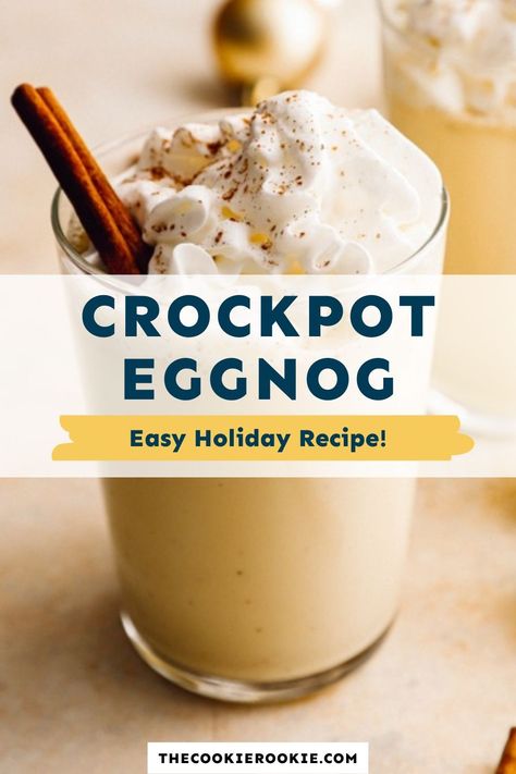 Crockpot Eggnog, Cooked Eggnog, Boiled Custard, Cooked Egg Nog, Best Eggnog Recipe, Eggnog Recipe Homemade, Easy Eggnog, Crock Pot Inspired Recipes, Creamy Cocktails