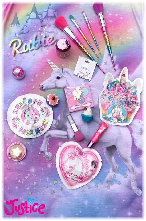 Justice Unicorn Makeup | Just Shine Beauty Products | Live Justice | Unicorn Rubie Unicorn Eyeshadow, Justice Makeup, Unicorn Makeup Brushes Set, Nails Unicorn, Justice Store, Unicorn Makeup Brushes, Unicorn Accessories, Kitchen Sets For Kids, Alat Makeup