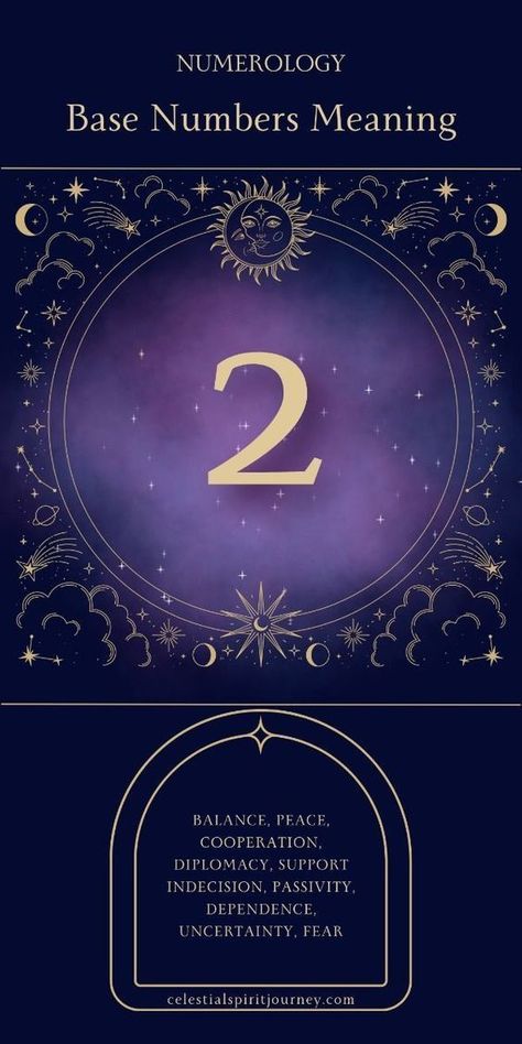 The number meaning of 2 represents balance, cooperation, and peace in numerology. Learn how to bring more harmony into your life! Name Numerology, Life Path Numbers, Celestial Spirit, The Number 2, Numerology Numbers, Life Path Number, Astrology And Horoscopes, 2 Number, Inner Guidance