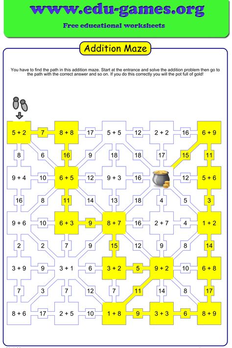 Activity On Addition For Grade 2, Math Mazes Free Printable, Mental Math Tricks, Tutoring Ideas, Math Maze, Number Names, Mental Maths, Mental Maths Worksheets, Mathematics Activities