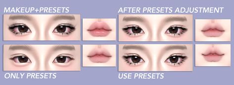 Sims 4 Asian Eye Preset, Asian Eye Preset Sims 4 Cc, Sims 4 Korean Presets, Sims 4 Eye Presets Asian, Sims Eye Preset Cc, The Sims 4 Cc Korean Makeup, Ts4 Cc Eye Preset, Sims 4 Asian Eyes, Sims 4 Ear Presets