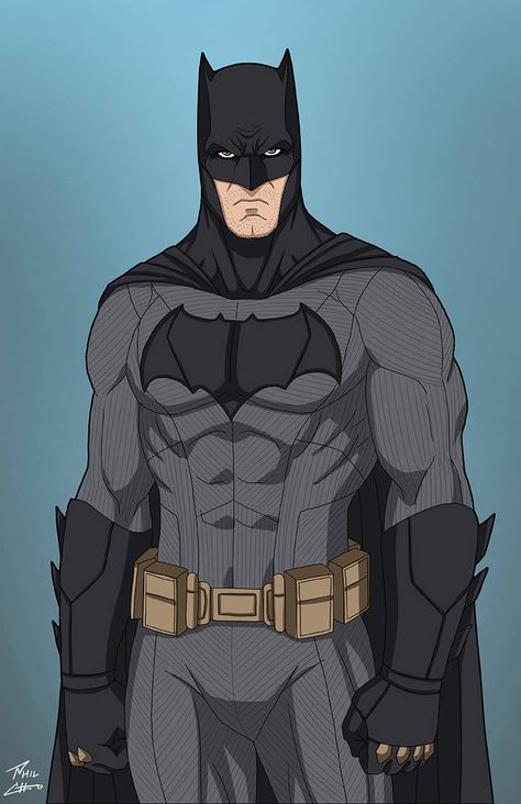 The Batman by phil-cho on DeviantArt Batman Ben Affleck, Dc Animated Universe, Batman Concept Art, Batman Redesign, Phil Cho, Dc Animated, Batman Suit, Batman Concept, Batman Costumes