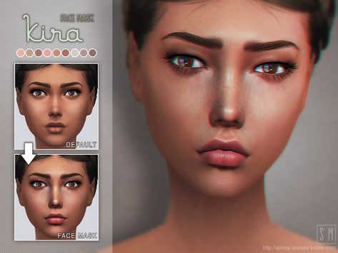 Screaming Mustard's [ Kira ] - Face Mask Sims Skin Details, Skin Details Sims 4, Ts4 Cc Makeup, Sims 4 Cc Skin Details, Lips Mask, Mini Photo Studio, Cc Makeup, Sims 4 Genetics, Sims Makeup