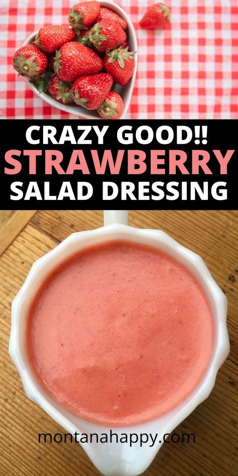 Strawberry Salad Dressing, Best Salad Dressing, Strawberry Vinaigrette, Delicious Salad Dressings, Rustic Recipes, Salad Dressing Recipe, Easy Salad Dressing, Recipe Salad, Salad Dressing Recipes Homemade