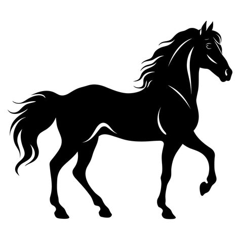 Horse black silhouette with negative space Animal Stencil Art, Shirt Art, T Shirt Art, Salon Signs, Illustration Vector, Animal Stencil, Horse Silhouette, Running Horses, Horse Crafts