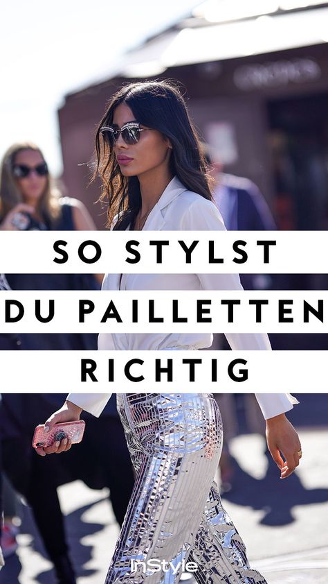 Dieses Jahr muss es an Silvester definitiv glitzern! Hier findest du die  schönsten Teile und coolsten Looks mit Pailletten und Co.  #instyle  #instylegermany #silvester #glam #glamouroutfit #glitzer #sparkle  #outfittipps Glam And Glitter Outfits, Glitter And Glamour Party Outfit, Sylvester Outfit, Outfit Silvester, Glamour Party, Party Outfits For Women, Gold Outfit, Styling Fashion, Advanced Style