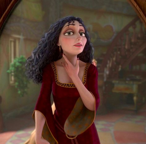 Mother Gothel | My Disney Villains Wiki | Fandom Mother Gothel, Disney Evil Queen, Disney Queens, Rapunzel Hair, Golden Hair, Black Curly Hair, Disney Ladies, Disney Villains, Step Moms