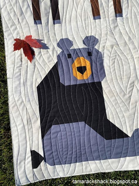 Woodland Quilts, Moose Quilt, Woodland Baby Quilt, Wildlife Quilts, Animal Baby Quilt, Woodland Quilt, Bear Patterns Free, Alexander Henry Fabrics, Bear Quilts