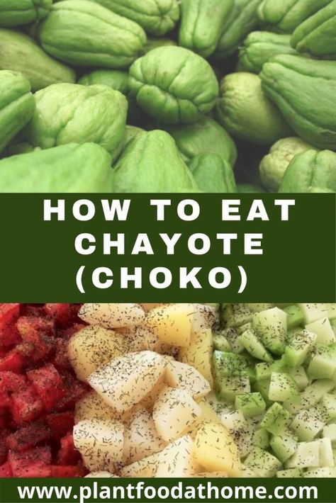 How To Eat Chayote (Choko) With Recipe Ideas - Plant Food At Home Recipes With Chayote, Roasted Chayote Squash Recipes, Chayote Recipes Mexican, Choko Recipe, Choko Recipes, Cajun Sides, Chayote Squash Recipes, Cooked Cucumber, Chayote Recipes