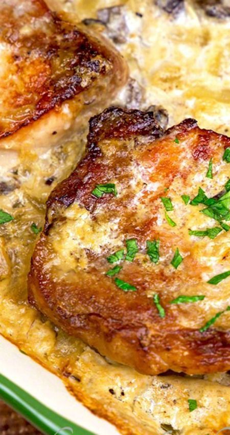 Pork Chops & Scalloped Potatoes Casserole ~ The pork chops and scalloped potatoes cook all in one casserole! Pork Chops And Scalloped Potatoes, Scalloped Potatoes Casserole, Nanas Recipes, Scalloped Potato Casserole, Pork Chop Casserole, Potatoes Casserole, Pork Tenderloins, Inexpensive Dinners, Pork Chops And Potatoes