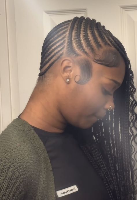 Lemonade Braids Straight Back, Lemonade Braids With Knotless, Kid Braids, Latest Hair Braids, Hair Content, Lemonade Braids, Protective Hairstyles Braids, Latest Hair, Christmas Hairstyles