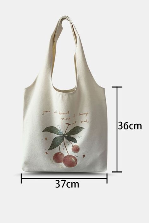 Pola Tote Bag, Cherry Pattern, Diy Bags Patterns, Eco Friendly Bags, Popular Bags, Handbag Patterns, Diy Sewing Clothes, Pretty Bags, Girls Bags