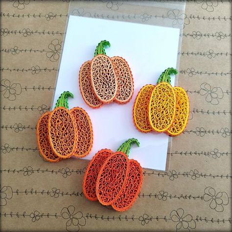 Set of 4 Paper Quilling Pumpkin Quilled Pumpkin Fall Ornament Small Pumpkin Decor Autumn Decor Set Thanksgiving Decor - Etsy Quilled Pumpkin, Magnet Ideas, Fall Ornaments, Quilling Paper Craft, Small Pumpkins, Pumpkin Decor, Quilling Cards, Quilling Designs, Pumpkin Fall