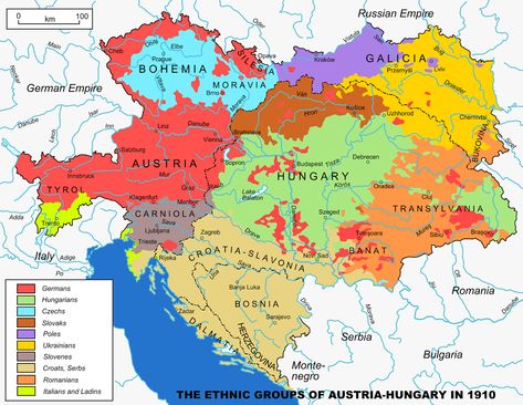 Austrian-Hungarian Empire 1867–1918: Ethnic groups map 1910: Empire of Austria… Austro Hungarian, Porto Rico, United States Map, Old Maps, European History, Central Europe, Historical Maps, World History, Albania