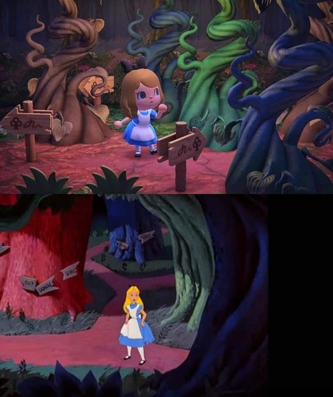 Disneyland Animal Crossing, Animal Crossing Wonderland, Animal Crossing Fairytale, Acnh Fairytale Island, Acnh Rivendell, Wonderland Animal Crossing, Animal Crossing Alice In Wonderland, Acnh Alice In Wonderland, Acnh Wonderland