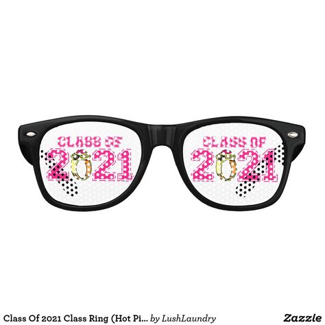 Class Of 2021 Class Ring (Hot Pink) Retro Sunglasses Graduation Sunglasses, Senior Gift Ideas, Party Decorations Graduation, Invitations Graduation, Unique Graduation Gifts, Summer Ray, Graduation Thank You Cards, Shop Class, Graduation Party Decorations