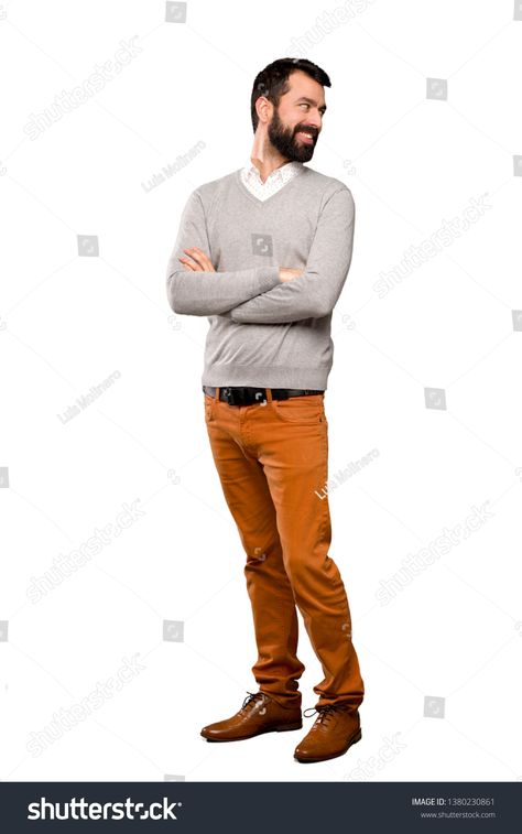 Character Crossing Arms, Crossing Arms Pose, Man Crossing Arms, Man With Arms Crossed, Crossing Arms, Industrial Photography, Photography Food, Man Standing, Handsome Man