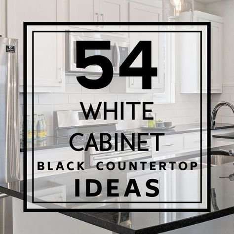 BACKSPLASH.com (Best Kitchen Backsplash Ideas) - Top Trends! White Kitchen Cabinets With Black Quartz Counter Tops, Black Countertops With White Backsplash, Black Kitchen Countertops And Backsplash, Kitchen Backsplash With White Cabinets And Black Countertops, Back Splash Ideas For Kitchen With Dark Cabinets White Counters, Backsplash Ideas For Black Countertops, Kitchen Backsplash With Black Countertop, Black Backsplash Kitchen White Cabinets, Black And White Kitchen Backsplash Ideas