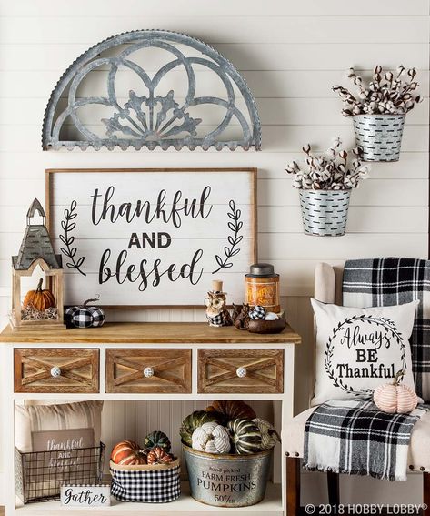 Update your decor for fall with pumpkins and plaid! Fall Living Room, Fall Decor Inspiration, Inspire Me Home Decor, Farmhouse Fall Decor, Farmhouse Fall, Fall Decorations, Décor Diy, Farmhouse Living, Fall Thanksgiving