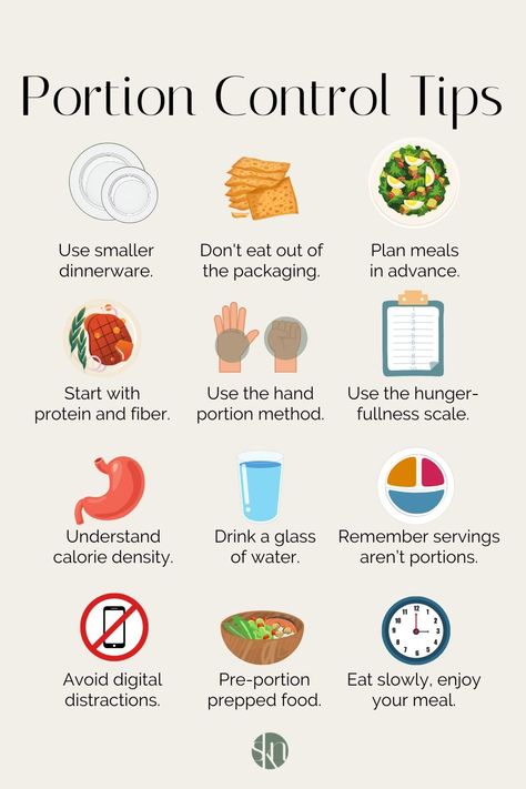 Struggle with portion sizes? Here are 15 easy portion control tips that can help you lose weight and support healthy eating overall. Best Diet Foods, Healthy Food Habits, Best Fat Burning Foods, Portion Sizes, Healthy Food Motivation, Healthy Diet Plans, Healthy Eating Tips, Fat Burning Foods, Healthy Nutrition