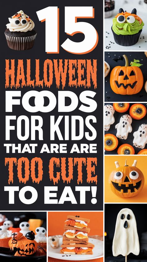 15 Halloween Foods for Kids That Are Too Cute to Eat! Halloween Foods For Kids, Easy Meals Healthy, Foods For Kids, Halloween Foods, Meals Healthy, Cute Snacks, Festive Treats, School Lunches, Halloween Celebration