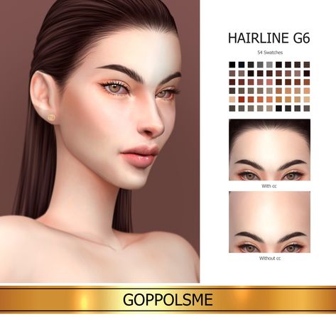 Sims 4 Hairline Cc, Sims 4 Hairline, The Sims 4 Skin, Free Sims 4, Sims 4 Cc Skin, Sims 4 Expansions, Sims Four, Sims Hair, Slicked Back Hair