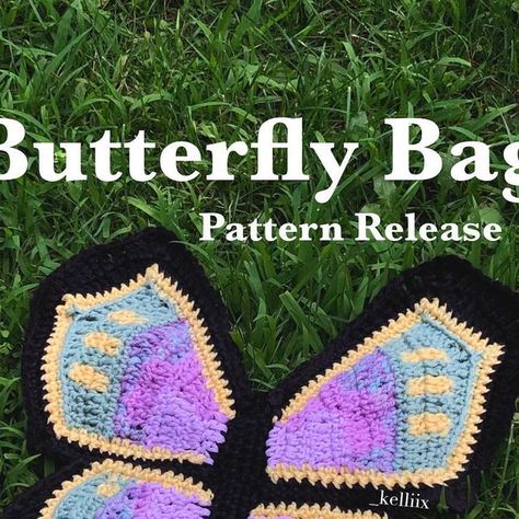 Crochet | kelliixtudio on Instagram: "Butterfly Bag Pattern Release🦋 . The pattern is released!!✨ Make sure to swipe so you can see all the amazing works from our testers 📸 The pattern is available on Etsy and Kofi now🙌🏻 The discount code “ Move15” works for all patterns on Kofi for 15%off. And 10%off discount is ongoing for all the patterns on Etsy💖 Link in Bio🔗 . Thank you So So much to our testers as well🔥 They have done a fantastic job!! Just look at their bags🥹 All are made beautifully with their own characteristics.💯 . @amaliacrochets  @iluvstring  @__ruangrehat  @peachiescrochet  @babybear_crochet  @she__madeit  @luvsicklane  @crocheted.by.emdave  @justemscrochet  @art.by.a.rat  @mdsnknits  @hookedbytherainbow  @imnotrosey  @sundropsol  @youcanknotbeserious  . #handmade #ha Butterfly Bag Crochet Pattern, Crochet Butterfly Bag Free Pattern, Butterfly Bag Crochet, Crochet Butterfly Bag, Crochet Pencil Case, Butterfly Bag, Moth Wings, Butterfly Bags, Bag Pattern Free