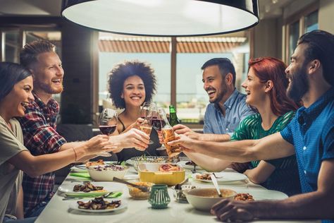 Love is loving their friends and family (or at least trying to). Group Dinner, People Having Fun, Fun Group, Happy Friends, Big Party, Stay Happy, Summer Dinner, Liquor Store, Party Guests