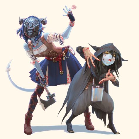 @jasonchanart - Jester and Nott Jason Chan, Critical Role Campaign 2, Critical Role Characters, Mighty Nein, Critical Role Fan Art, Dungeons And Dragons Characters, Arte Fantasy, Critical Role, Dnd Characters