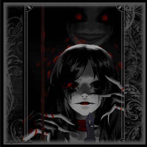 Gothic Anime Banner Gif, Ghost Woman Aesthetic, Halloween Anime Gif, Red And Black Matching Pfp, Halloween Pfp Gif, Red Black Pfp, Edgy Gif Pfp, Red Gif Pfp, Creepy Anime Pfp