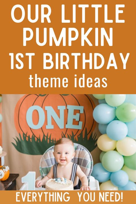 our little pumpkin is turning one First Birthday Pumpkin Theme, First Birthday Boy Fall Themes, Baby’s 1st Birthday Ideas, Our Little Pumpkin Is Turning One Boy, October First Birthday Boy, Pumpkin Themed First Birthday Food, Our Little Pumpkin Is Turning One Decor Boy, Pumpkin 1st Birthday Shirt, Fall First Birthday