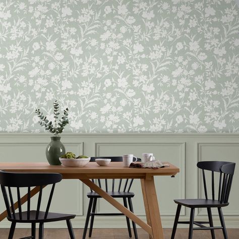 Sage Green Wallpaper, Chinoiserie Style, Green Colour Palette, A Wallpaper, Wallpaper Direct, Pattern Repeat, Monoprint, Room Wallpaper, Green Wallpaper