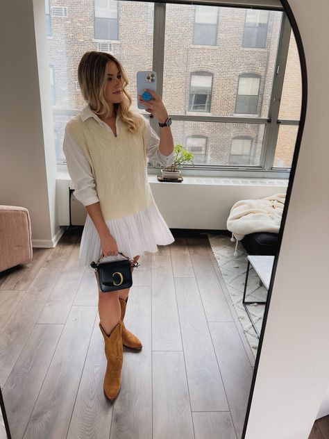 Summer Cowboy Boots Outfit, Styling Cowboy Boots, Brown Cowboy Boots Outfit, Birkenstock Clog Outfit, Booties Outfit Fall, Birkenstock Boston Outfit, Blundstone Style, Clog Outfit, Boston Outfits