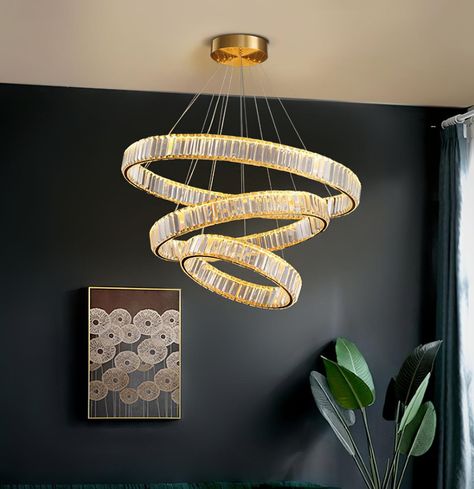 Unique interlaced ring design, golden surface, makes this Bertolda Chandeliers more contemporary and fashionable. Contemporary design bringing an elegant and chic atmosphere to your rooms. Excellent lighting effect bringing a classic and glamourous atmosphere to your rooms. . . https://samulighting.com/products/bertolda-chandeliers . . #Light #Samulighting #Lighting #lamp #chandelier #design #decorative #interiordesign #homedesign #light #shorts #designinspiration Circle Chandelier, Ring Chandelier, Hanging Chandelier, 3d Modelle, Color Changing Lights, Crystal Prisms, Crystal Light, Chandelier Design, Mode Design