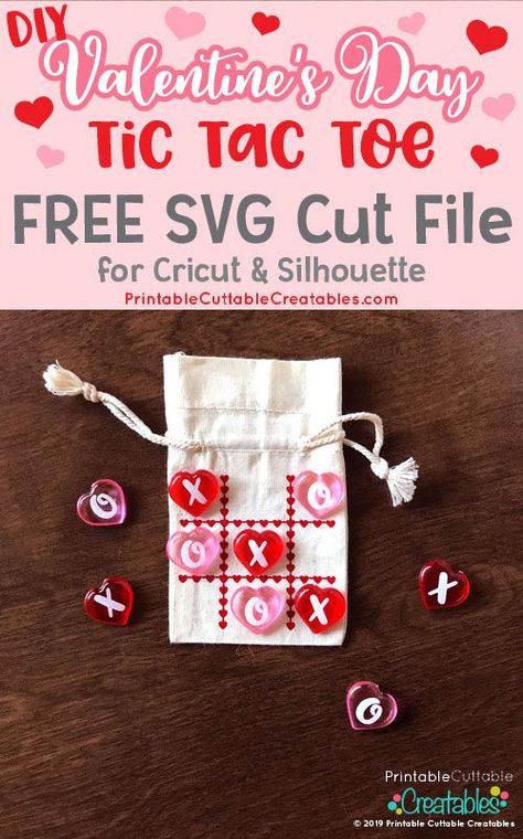 Valentine Vinyl Projects, Cricut Valentines Cards For Kids, Markdag Idees, Valentine's Cricut Projects, Diy Valentine's Gifts For Kids, Cricut Valentine Ideas, Diy Tic Tac Toe, Cricut Valentines Projects, Valentine Bags