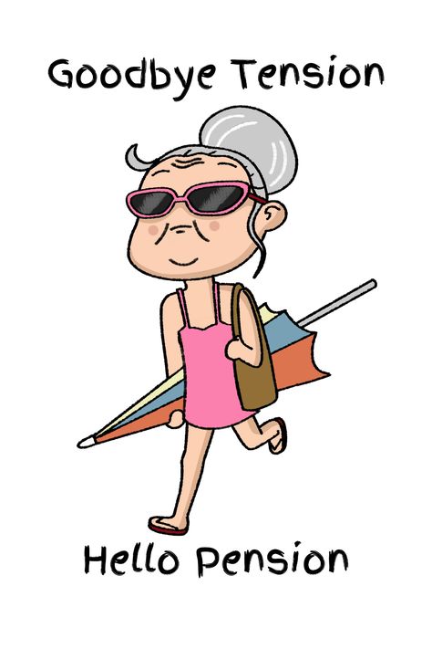 Retirement Quotes Funny Hilarious, Retirement Illustration, Goodbye Images, Wa Sticker, Goodbye Tension Hello Pension, Funny Goodbye, Happy Retirement Cards, Retirement Quotes Funny, Goodbye Party