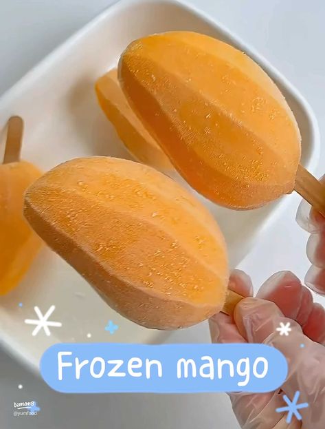 Super delicious frozen mango | Article posted by Yumfood | Lemon8 Mango Popsicles, Sommer Mad, Frozen Mango, Lost 100 Pounds, Sweet Dishes Recipes, God Mat, Sweet Snacks Recipes, Sopot, Recipes Crockpot