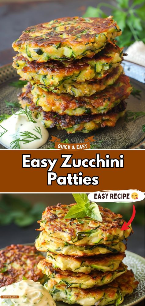 These Zucchini Patties are crispy on the outside and tender on the inside. Packed with fresh zucchini and simple seasonings, they’re a healthy and tasty side dish or snack. #ZucchiniRecipes #HealthyEating #CrispyPatties Zucchini And Potato Patties, Grating Zucchini How To, Zucchini Ideas Healthy Recipes, Fried Zucchini Patties, Zucchini Recipes For A Crowd, Easy Simple Vegetarian Meals, Grey Zucchini Recipes, Zucchini Sides Easy, Mexican Zucchini Side Dish