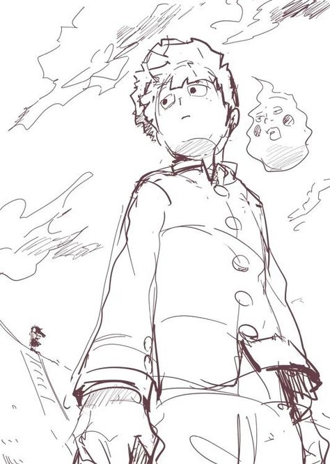 Mob Physco 100 Sketch, Mob Pysho100 Manga, Reigen Arataka Manga, Mob Drawing, Mob Physco 100 Fanart, Mob Pysho100, Shigeo Kageyama, Mob Psycho100, Mob 100