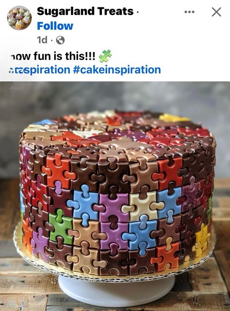 Puzzle Cake, Cake Artwork, Cake Castle, Resipi Kek, Patty Cake, Decorative Cakes, Cake Decorating Designs, Crazy Cakes, Best Wallpaper