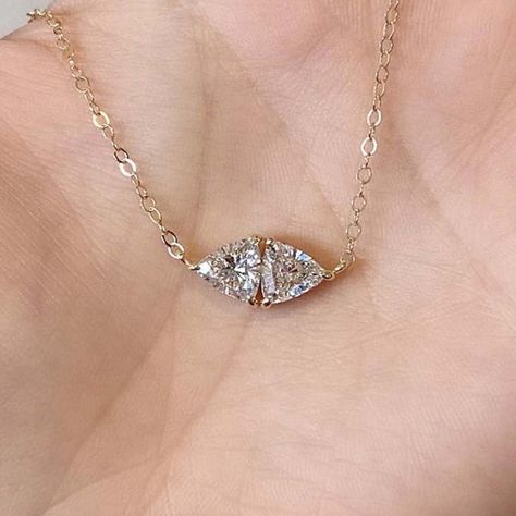 Moissanite Pendant, Moissanite Necklace, Cvd Diamond, Dainty Pendant, Gold Link, Necklace Dainty, Unique Pendant, 925 Silver Jewelry, Art Deco Ring