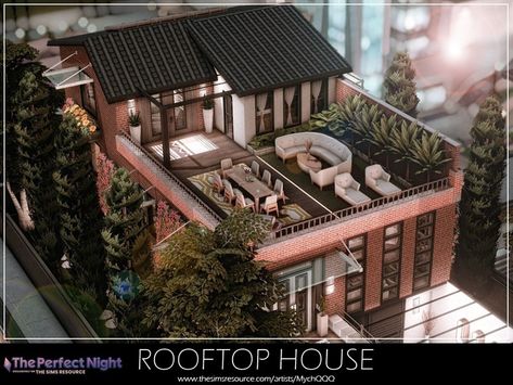 Lot: 30x20 Found in TSR Category 'Sims 4 Residential Lots' Sims 4 Rooftop Apartment, Sims 4 Lounge Lot, Stargazer Lounge Sims 4, Sims 4 Rooftop Lounge, 1020 Alto Apartments Sims 4, Sims 4 Backyard Ideas, Sims 4 Backyard, Penthouse Sims 4, Sims 4 Penthouse