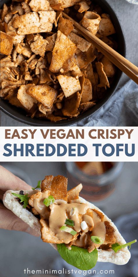 Shaved Tofu Recipes, Dairy Replacements, Shredded Tofu Recipe, Shredded Tofu, Vegan Basics, Becoming Vegan, Vegetarian Meat, Tofu Recipes Vegan, Vegan Tofu