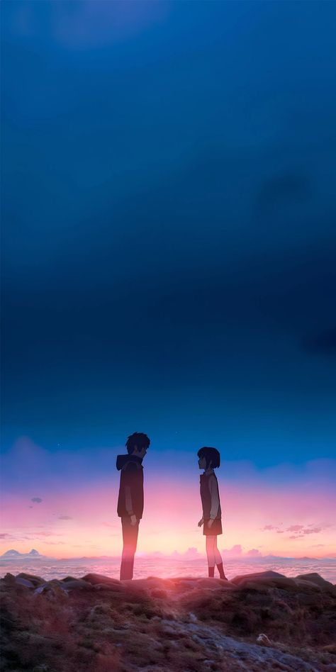 Your Name Background Wallpaper, Aesthetic Your Name Wallpaper, Your Name Matching Pfp, Weathering With You Wallpaper, Your Name Painting, A Silent Voice Wallpaper, Kimi No Na Wa Wallpaper, A Silent Voice Manga, Gold And Black Wallpaper