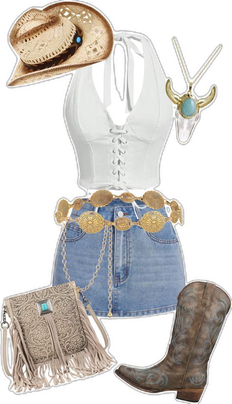 Cowgirl Outfits Amazon, Vegas Rodeo Outfit Ideas, Amazon Western Outfits, Besame Mucho Festival Outfit, Country Night Out Outfit, Outfits To Go Shopping, Western Summer Outfits Women, Country Outfits Women Concert, Cute Country Outfits For Concert