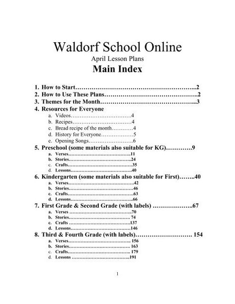 Waldorf Curriculum Homeschooling, Waldorf Kindergarten Homeschool, Waldorf Lessons, Moon Lessons, April Lesson Plans, Waldorf Curriculum, Lesson Plan Pdf, Waldorf Teaching, Teaching Lessons Plans