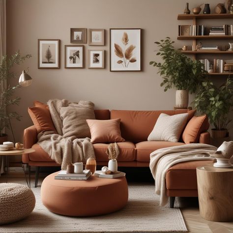 Tv Rum, Living Room Vibes, Cozy Living Room Decor Ideas, Cozy Living Room Warm, Sofa Round, Boho Decor Ideas, Cozy Living Room Decor, Decor Shelves, Retro Lounge