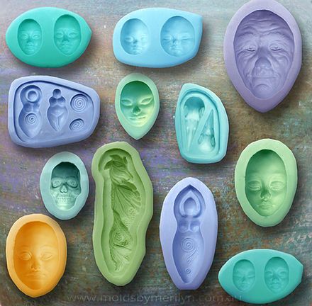 Polymer Clay Mold, Creation Art, Polymer Beads, Clay Faces, Silicone Moulds, Polymer Clay Tools, Craft Molds, Clay Design, Polymer Clay Projects