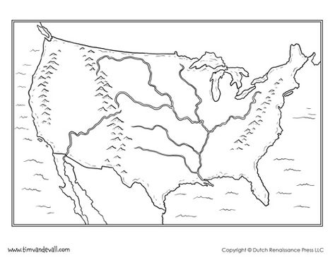 Blank USA Map Us Map Printable, Outline Format, Us State Map, Map Of The United States, Map Wall Mural, Printable Postcards, States And Capitals, Physical Map, North America Map