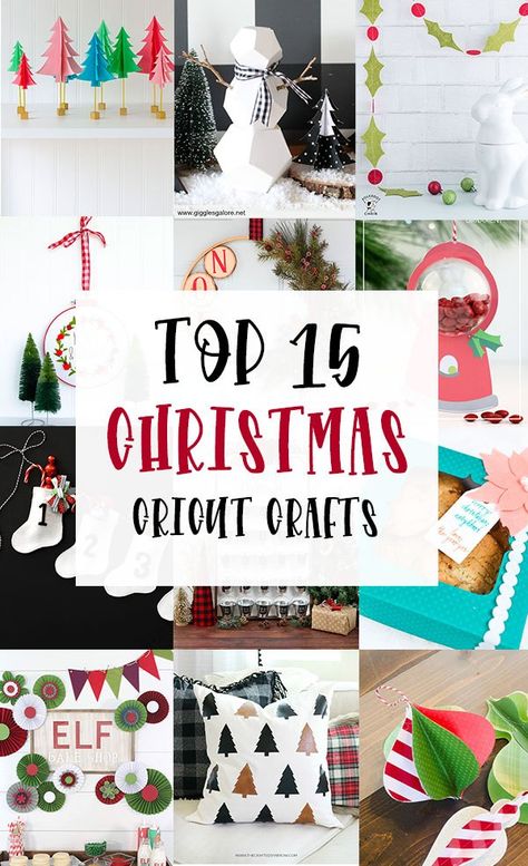 15 christmas cricut crafts Cricuit Ideas Diy Projects, Christmas Cricut Crafts, Diy Garland Paper, Cricut Christmas Ideas, Christmas Cricut, Diy Christmas Garland, Crafts For Teens To Make, Garland Diy, Chalkboard Ideas